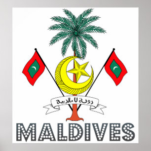 Poster Armoiries des Maldives