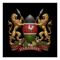 Armoiries du Kenya symbole emblème drapeau du pays