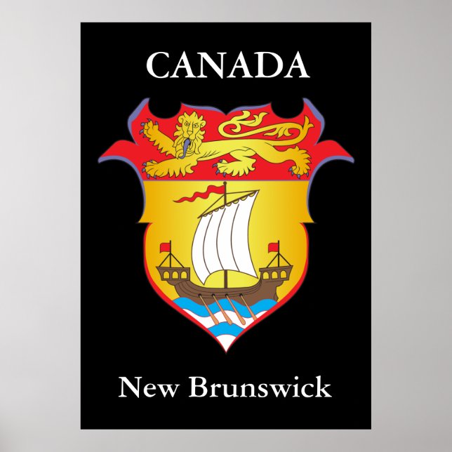 Poster Armoiries du Nouveau Brunswick (Devant)