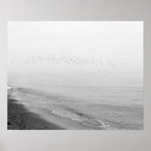 Poster Arrangement de brouillard et de pluie dedans le