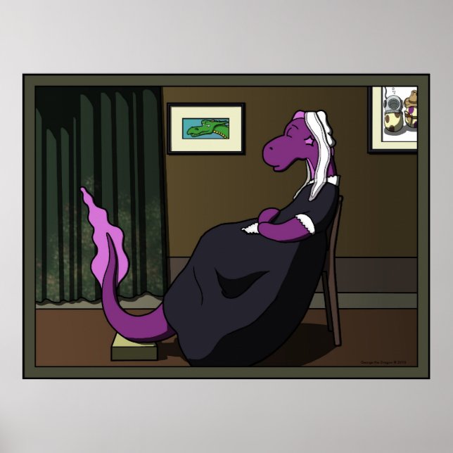 Poster Arrangement en violet et vert (Devant)