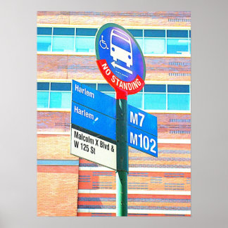 Poster Arrêt de bus Harlem