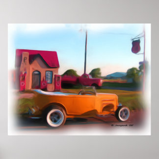 Poster Arrêt De Gaz Le Long De La Route