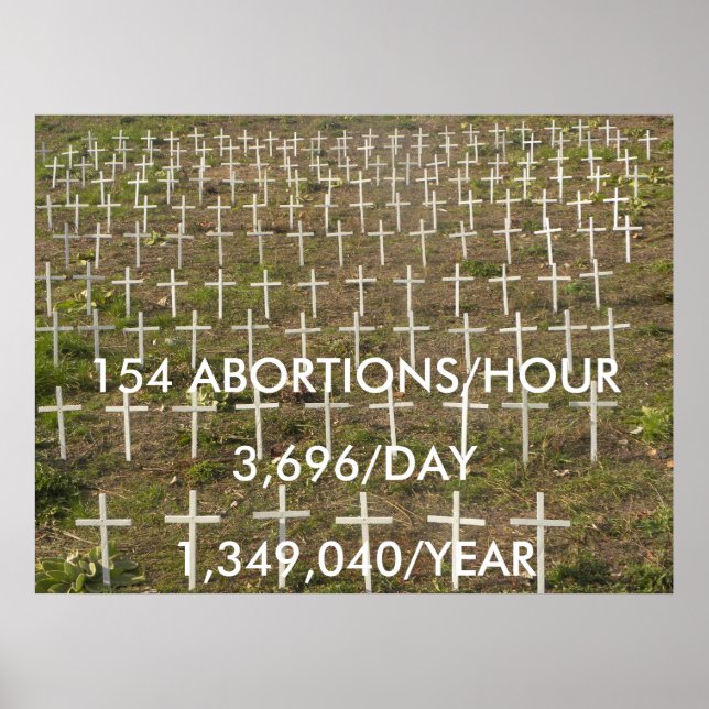 Poster Arrêter l'avortement (Devant)