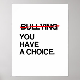 POSTER ARRETEZ D'ÊTRE MÉCHANT VOUS AVEZ LE CHOIX