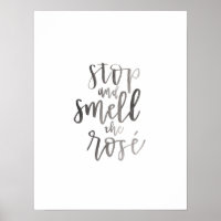 Arrêtez et sentez le Rose' - Bar Cart Art