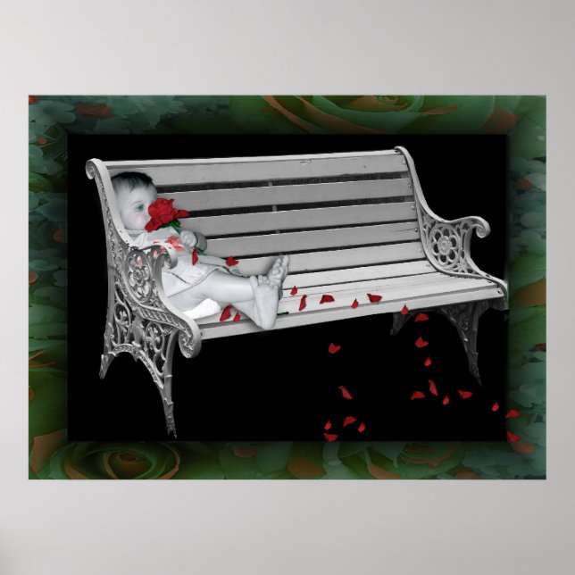 Poster Arrêtez Et Sentez Les Roses - Imprimer (Devant)