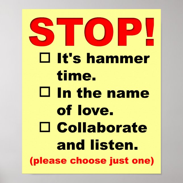 Poster Arrêtez Pour Quelque Raison Que Vous Choisissiez D (Devant)