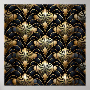Poster arrière - plan art déco sans couture