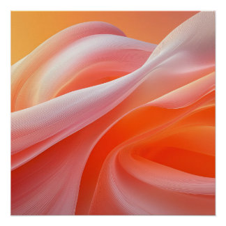 Poster Arrière - plan de fusion infinie Orange Silky