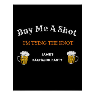 Poster Arrière-plan de la fête de célibataire en noir gra