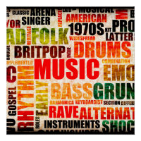Arrière - plan de musique avec différents genres e
