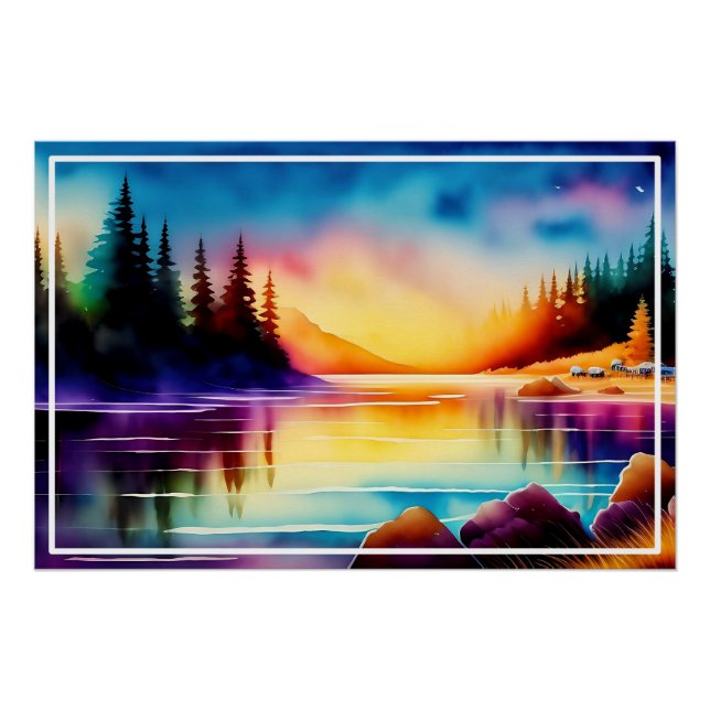 Poster Arrière - plan D'Été Avec Palmiers-56790 (Devant)