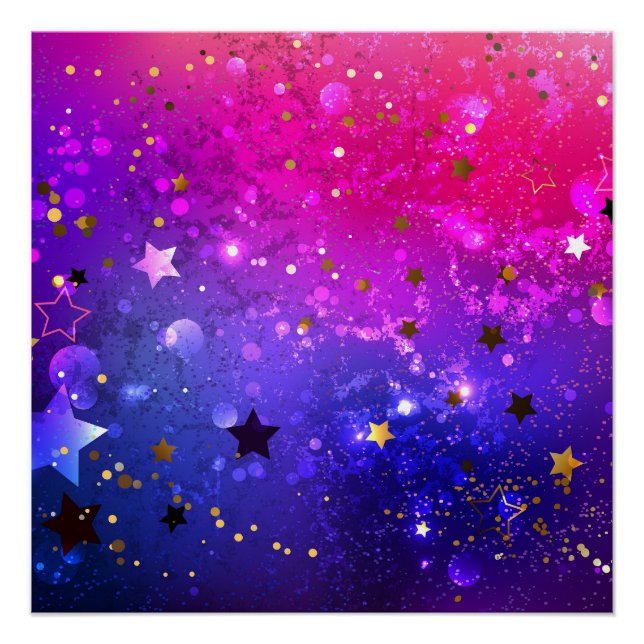 Poster Arrière - plan rose brillant (Devant)