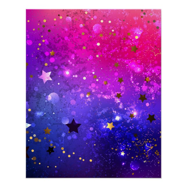Poster Arrière - plan rose brillant (Devant)