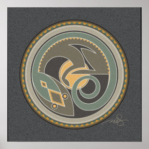 Poster arrière - plan Spirit Of Lizard gris