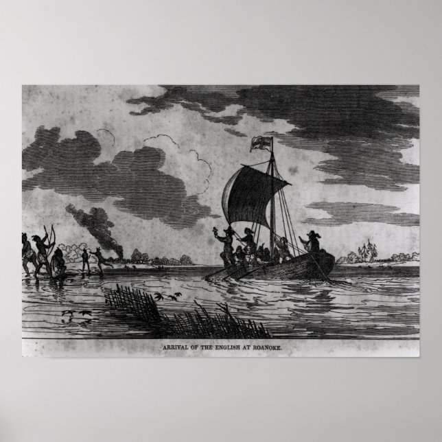 Poster Arrivée des Anglais à Roanoke (Devant)