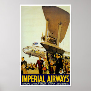 Poster Arrivée d'Imperial Airways