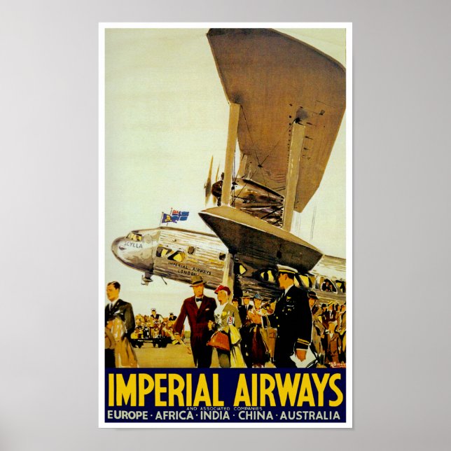 Poster Arrivée d'Imperial Airways (Devant)