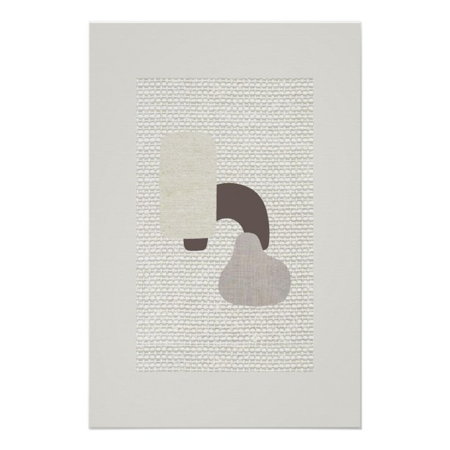 Poster Art abstrait beige (Devant)