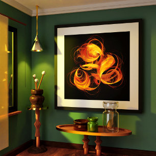 Poster Art Abstrait Fireball