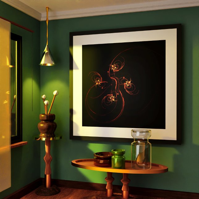 Poster Art abstrait hors du noir (Out of the Dark Abstract Art Poster)