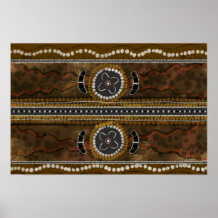 Poster Art autochtone Canvas - cueillette de nourriture p