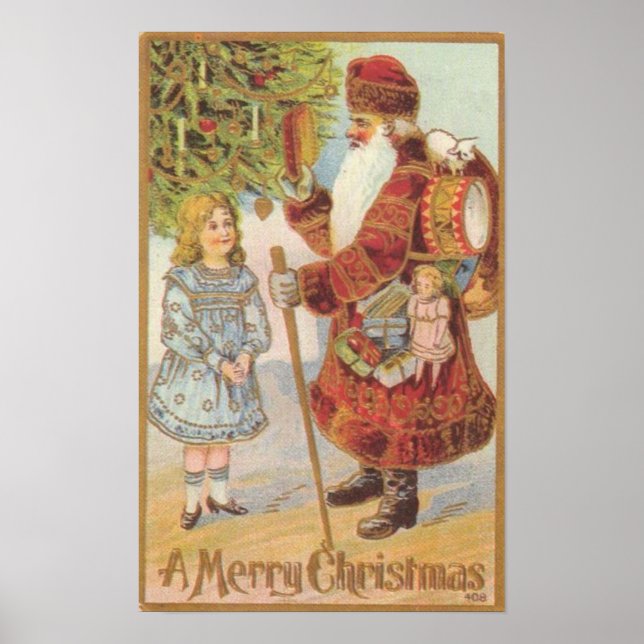 Poster ART CANVAS AUTHENTIQUE 1800s NOËL ART REPRO (Devant)