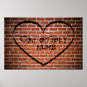 Poster Art confortablement engourdi de mot