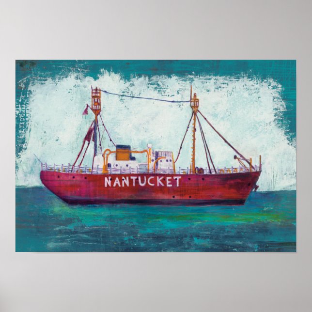 Poster Art côtier | Nantucket Lightship (Devant)