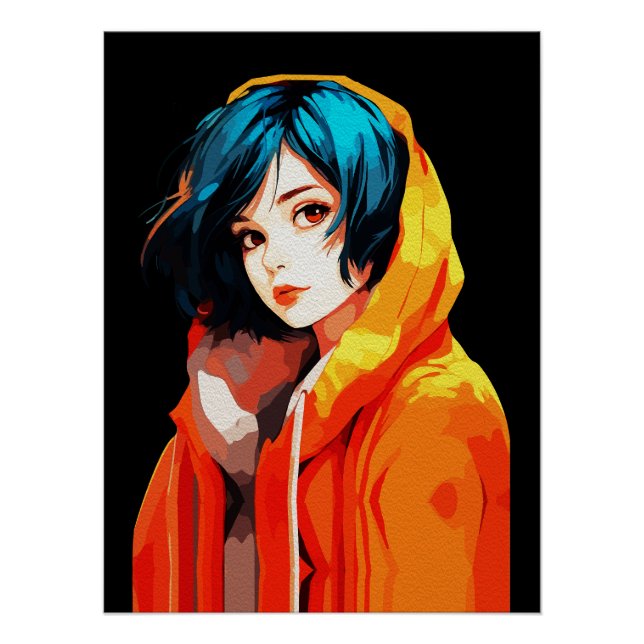 Poster Art créatif d'anime mural | Filles 07 (Devant)