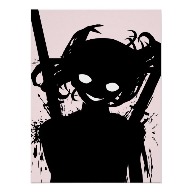 Poster Art créatif d'anime pour mur | Filles 15 (Devant)