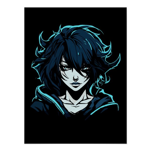 Poster Art créatif d'anime pour mur | Filles 17 (Devant)