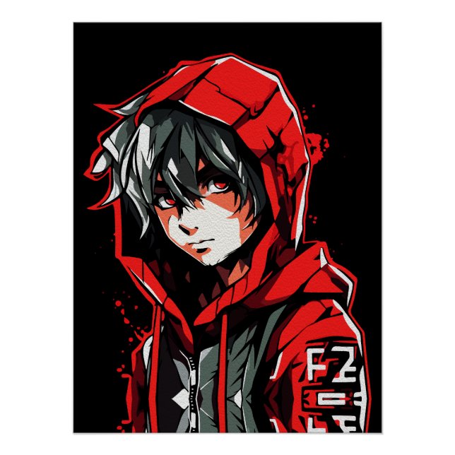 Poster Art créatif d'anime pour mur | Garçons 01 (Devant)