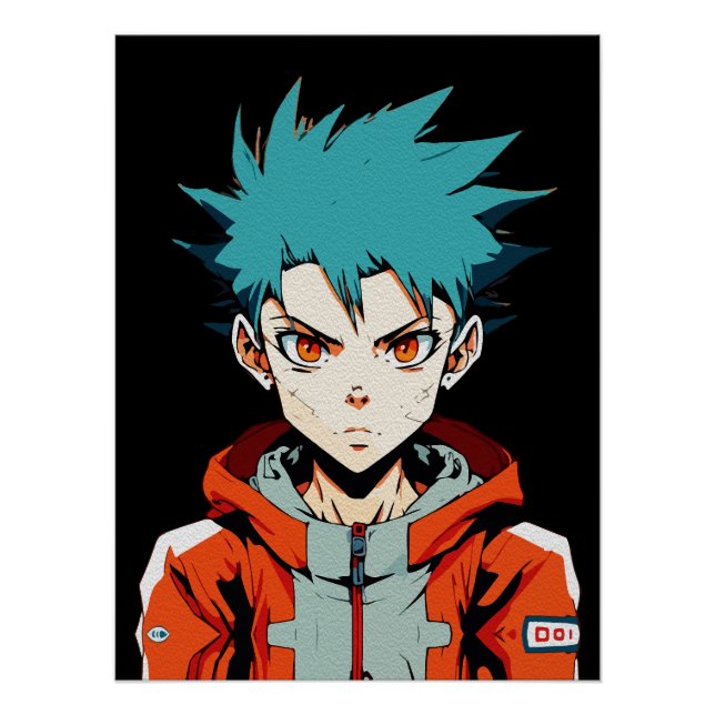 Poster Art créatif d'anime pour mur | Garçons 03 (Devant)