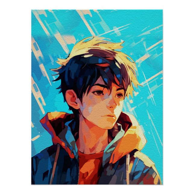 Poster Art créatif d'anime pour mur | Garçons 18 (Devant)