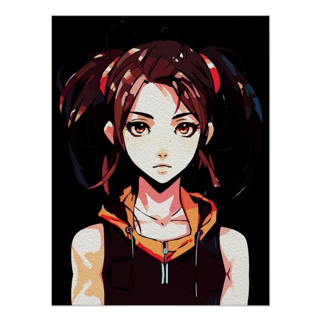 Poster Art créatif d'anime pour murs | Filles 23 (Devant)