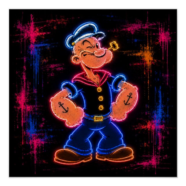 Poster Art cyberpunk Popeye (Devant)