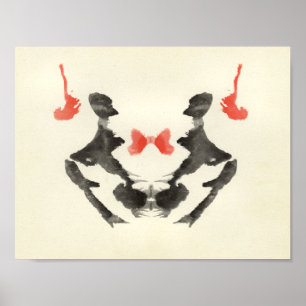 Poster Art d'amusement d'essai de tache d'encre de