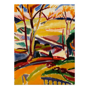 Poster Art d'automne Pictorialisme abstrait Cubisme