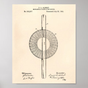 Poster Art de calcul mécanique vieux Peper de 1893
