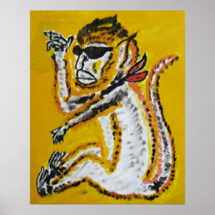 Poster Art de cirque singe