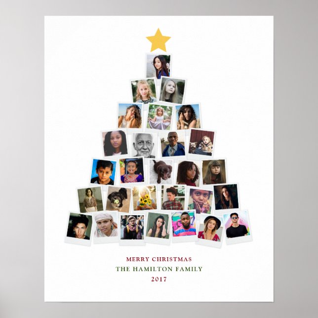 Poster Art de clichés d'arbre de Noël (Devant)