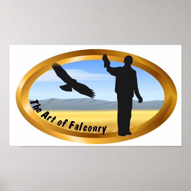 Poster Art de Falconry - Ovale (Devant)