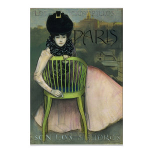 Poster Art de la mode française de la Belle Époque