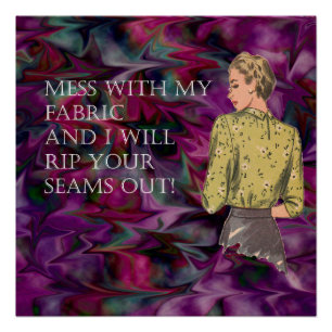 Poster Art de la salle de couture