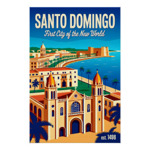 Poster Art de l'affiche rétro de voyage à Saint-Domingue
