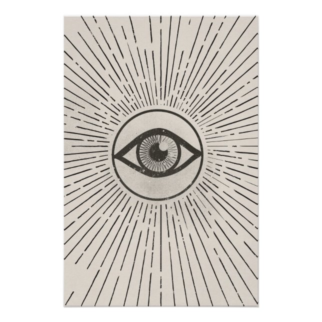 Poster Art de l'espace rétro de l'œil (Devant)