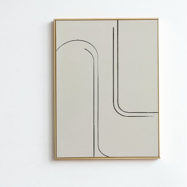 Poster Art de ligne minimaliste neutre | Impression mural (Créateur téléchargé)