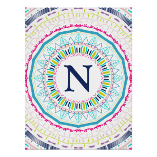 Poster Art de mandala coloré vibrant